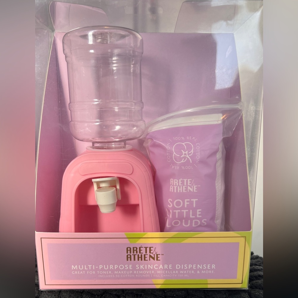 Pink Skin Care Dispenser for Vanity